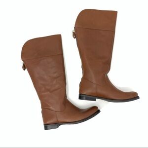 Matisse Brown Leather Knee High Wide-Calf Boots Size 6.5M